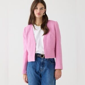 J. Crew lady jacket in pink tweed